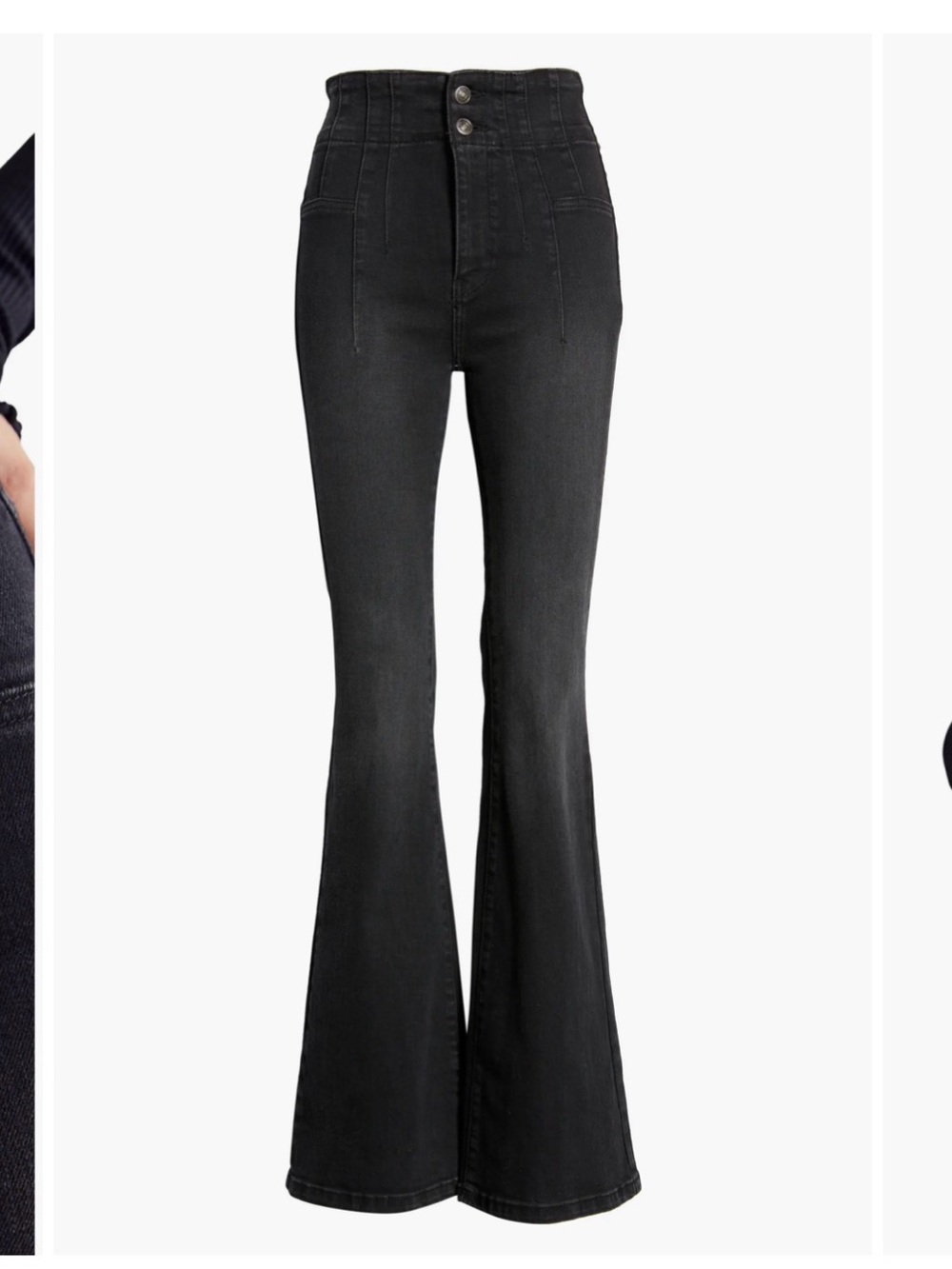WE THE FREE women's Charcoal Corduroy Flare Pants - charcoal NWOT